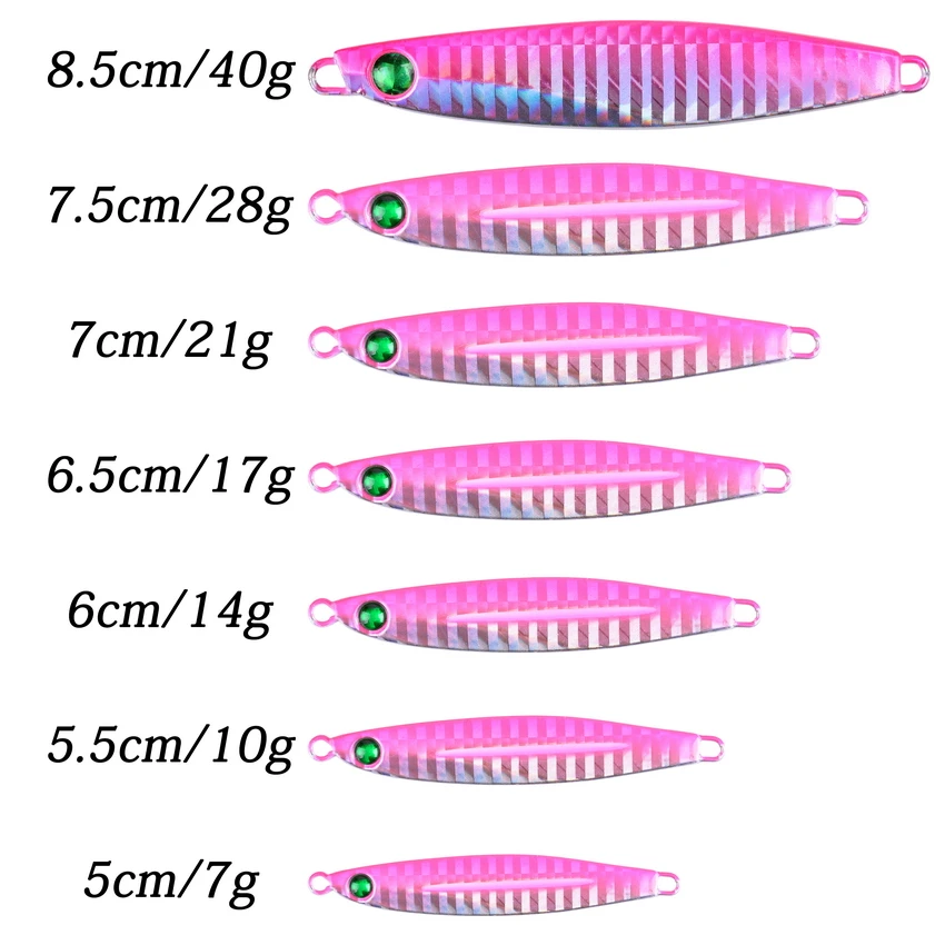 5pcs/lot Metal Jigs Spoon Lures 7G 10G 14G 17G Jig Lure Artificial Bait Shore Slow Jigging Super Hard Bass Sea Fishing Tackle