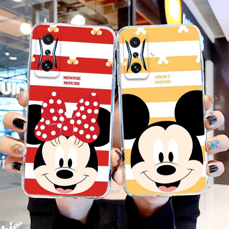 

Disney Mickey Minnie Cool Transparent Phone Case For Xiaomi Redmi K60 K50 K40 Gaming K30 K20 A1 Pro 5G 12C 11 10X 9T 9