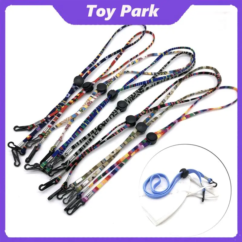

Adjustable Ethnic Pattern Sunglasses Chain Neck Strap String Rope Band Color Fabric Eyewear Rope Glasses Accessories Non-slip
