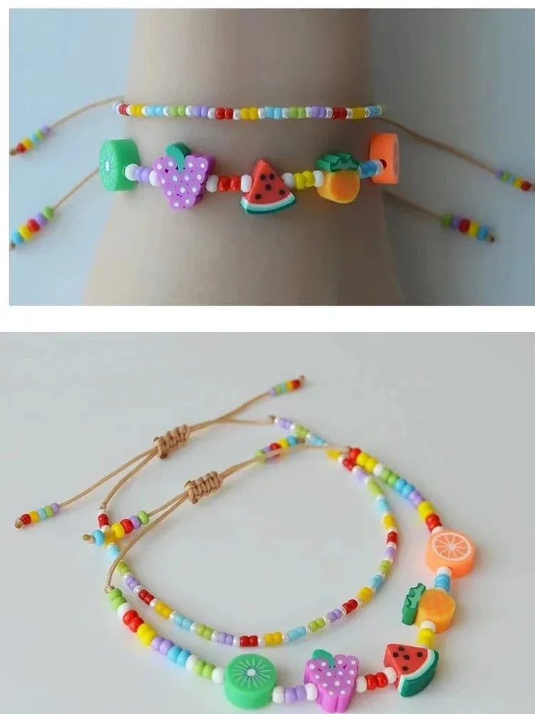 30/50 шт. 7-10 мм мягкие бусины из полимерной глины фруктовые смешанной