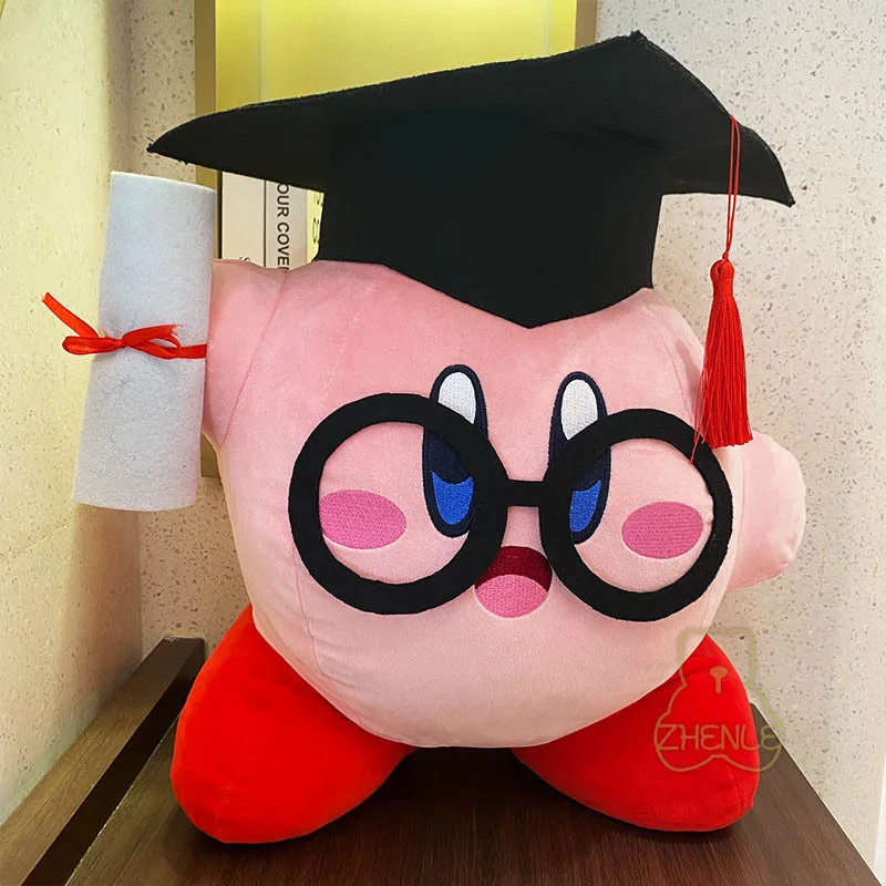 

38cm Kawaii Kirby Cartoon Anime Star Sanrio Plush Push Toy Large Pink Youth Gradation Star Stuffed Doll Toys For Children Gifts