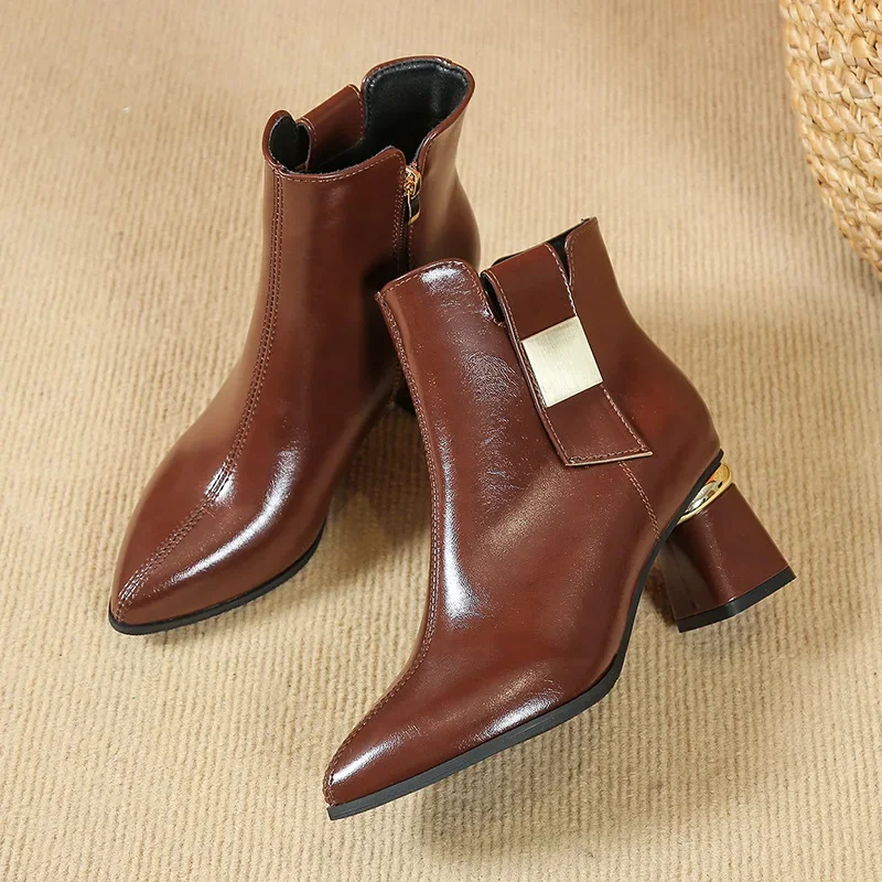 Новые женские ботильоны на платформе осенне-зимняя дизайнерская женская обувь