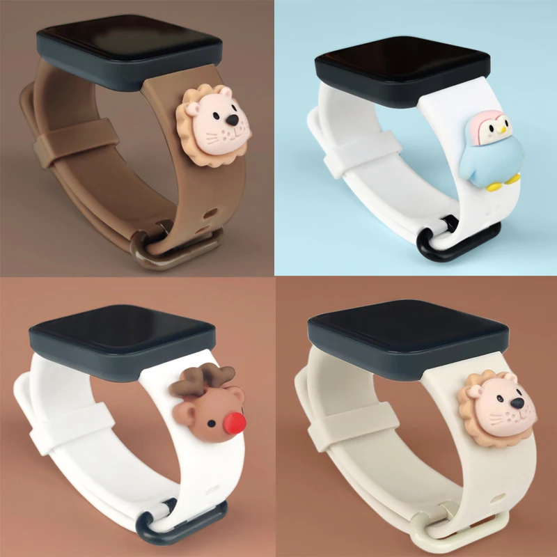 

Ремешок силиконовый для Xiaomi Redmi Watch 2, мультяшный браслет для смарт-часов XiaoMi RedMi Watch Lite, аксессуары для наручных часов