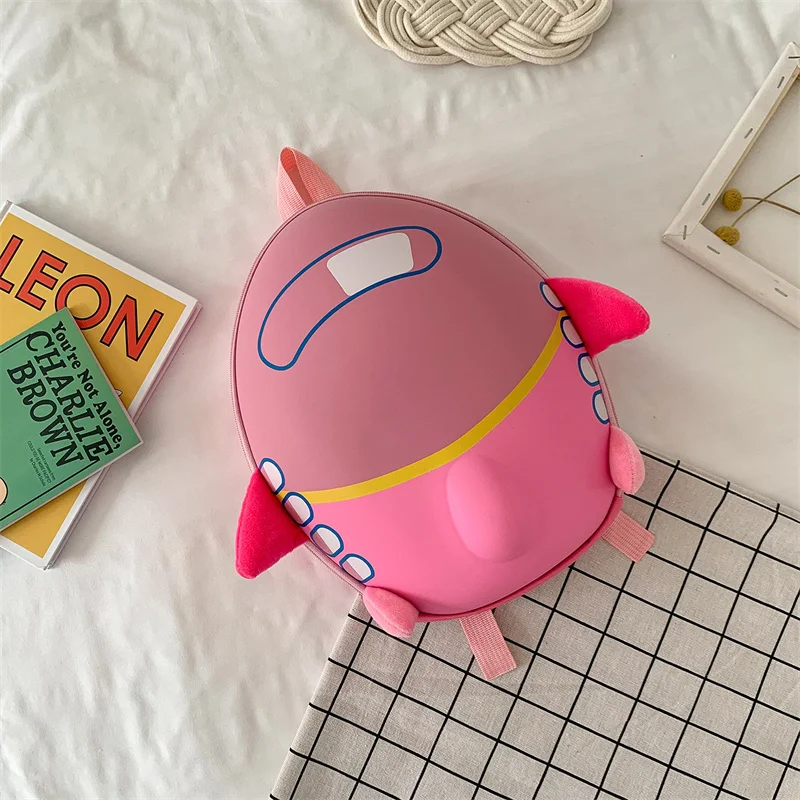 OSLD Cute Cartoon Kindergarten Baby Schoolbag Small Plane Backpack Eggshell Bag Training Class Early Education Class Backpacks