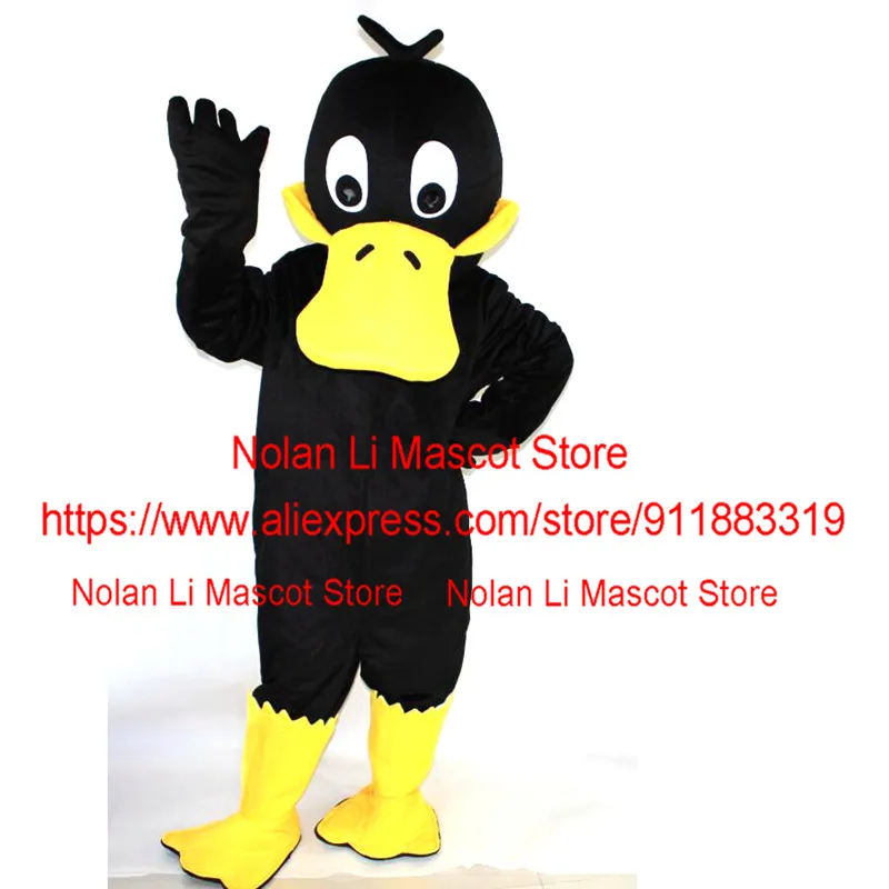 Высококачественный костюм-талисман в виде черной утки мультяшный набор для