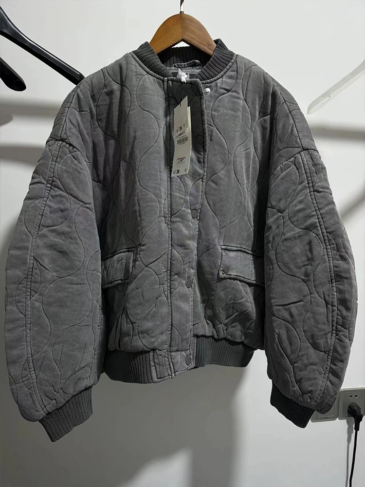 Zach AiIsa Осень-Зима Новинка винтажная потертая старая хлопковая Свободная