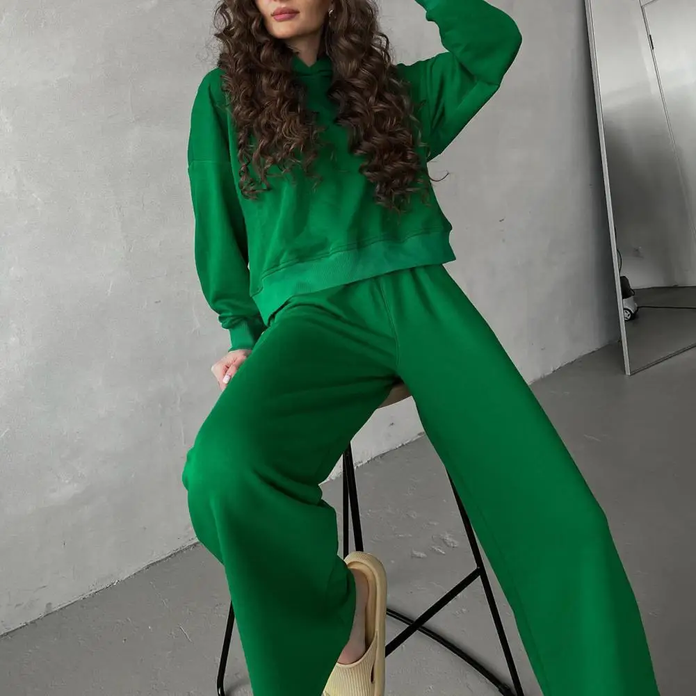 

Two Piece Sets Women Tracksuit Oversized Suit Autumn Trouser Suits Female Sweatshirt Clothing Solid Sports Hoodie Sportswear