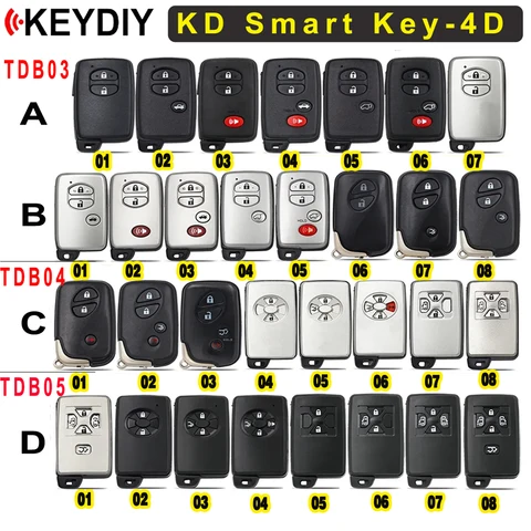 KEYDIY KD 4D умный ключ универсальный TDB пульт дистанционного управления TDB03 TDB04 TDB05 для Toyota Lexus FCC:0140 3370 5290 0500 6601 F433 A433 0111