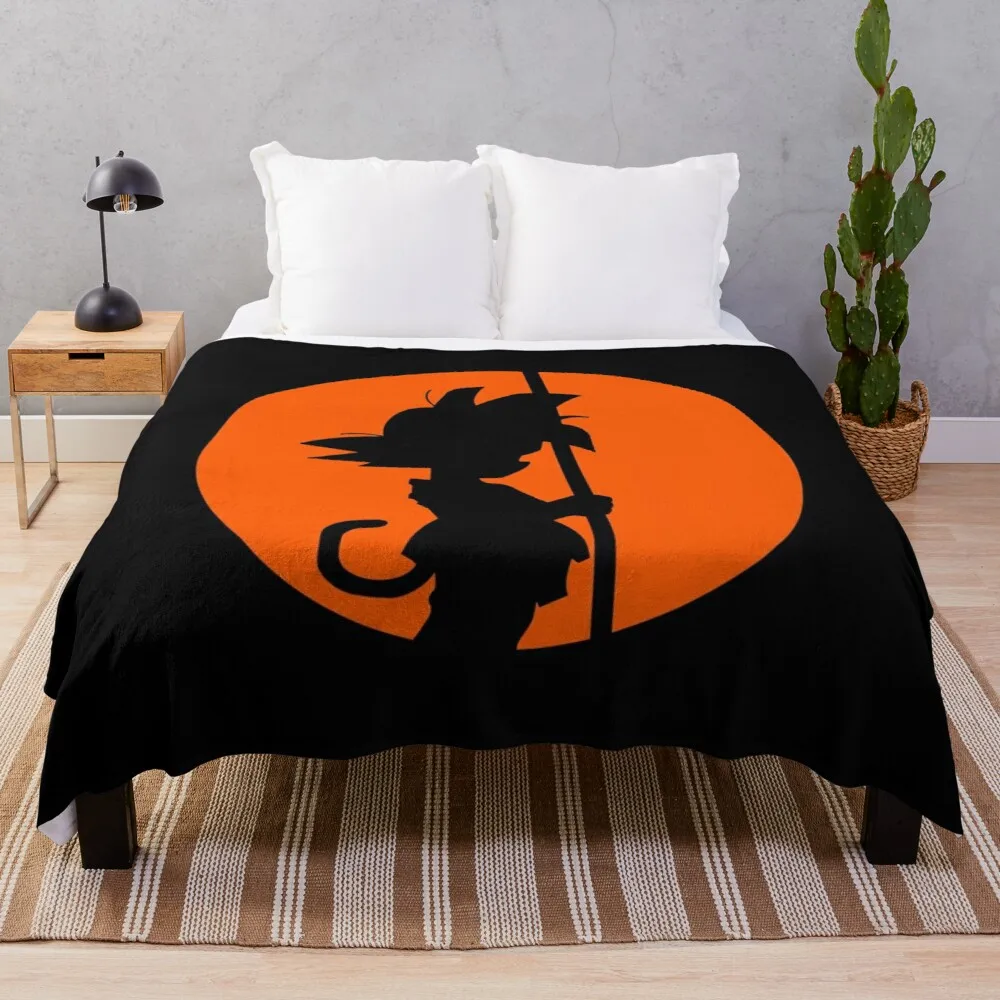 

Songoku silouette Throw Blanket Quilt Blanket
