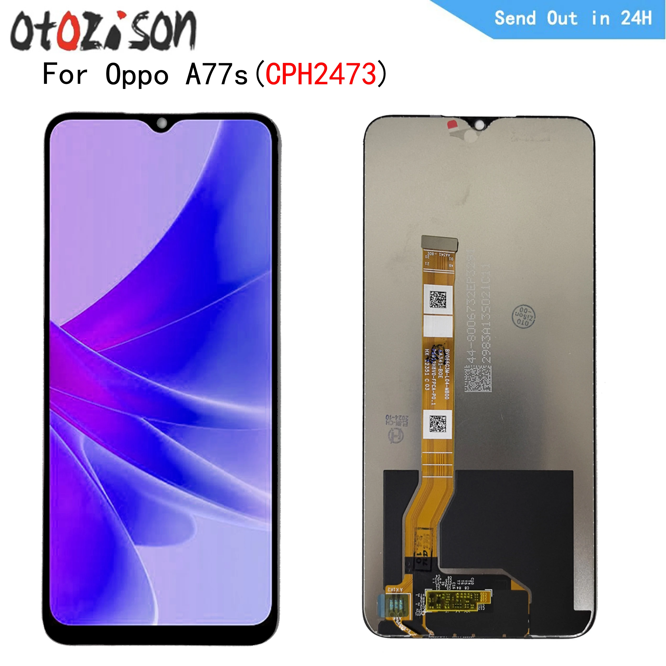 6 56-дюймовый IPS-экран для Oppo A77S CPH2473 ЖК-экран сенсорная панель дигитайзер с рамкой в