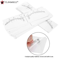 50pcs disposable eyebrow tattoo positioning ruler sticker microblading measure permanent makeup stencil tattoo machine templates