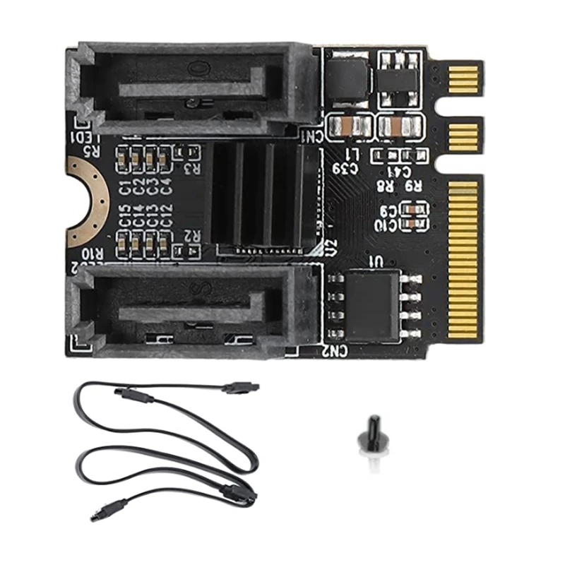 

Плата расширения M2 к SATA, ключ A + E WIFI M.2 к SATA, карта адаптера жесткого диска без установки драйвера, чип JMB582