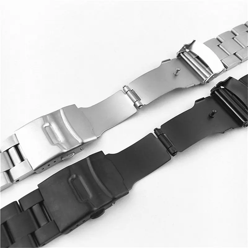 18mm 19mm 20mm 21mm 22mm Stainless Steel Solid Brush Cruved End Oyster Watch Strap Band Bracelet Fit For SKX007 SKX009 Watch