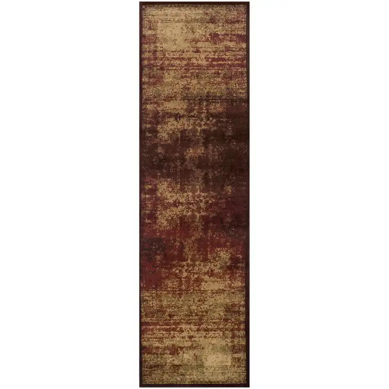 

Acid Wash Modern Indoor Runner Rug, Auburn, 2' 6" x 8'