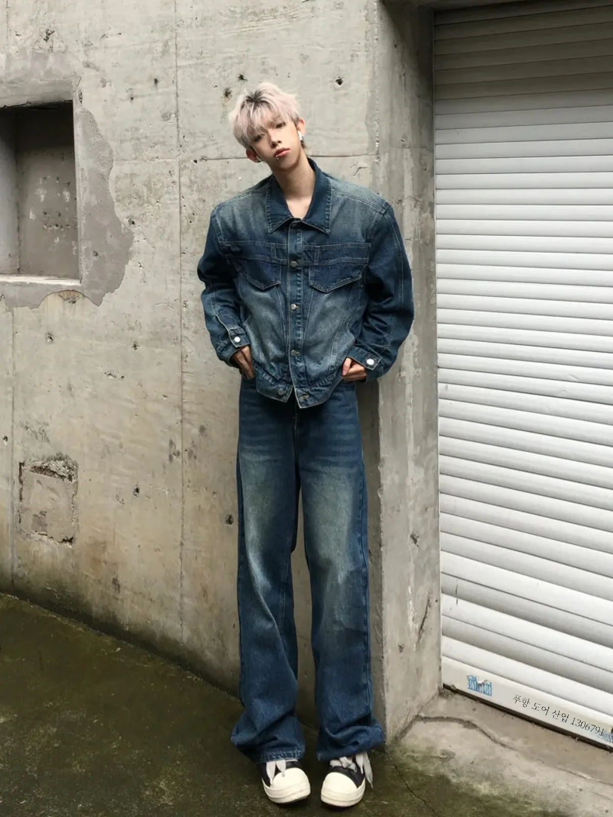  Джинсовое пальто в стиле ретро для мужчин и женщин потертый американский