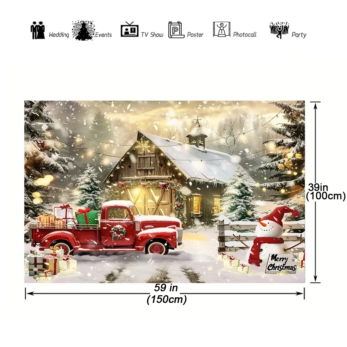 Рождественские Фоновые Баннеры Зимние Снежные Сцены Снеговики И Красные