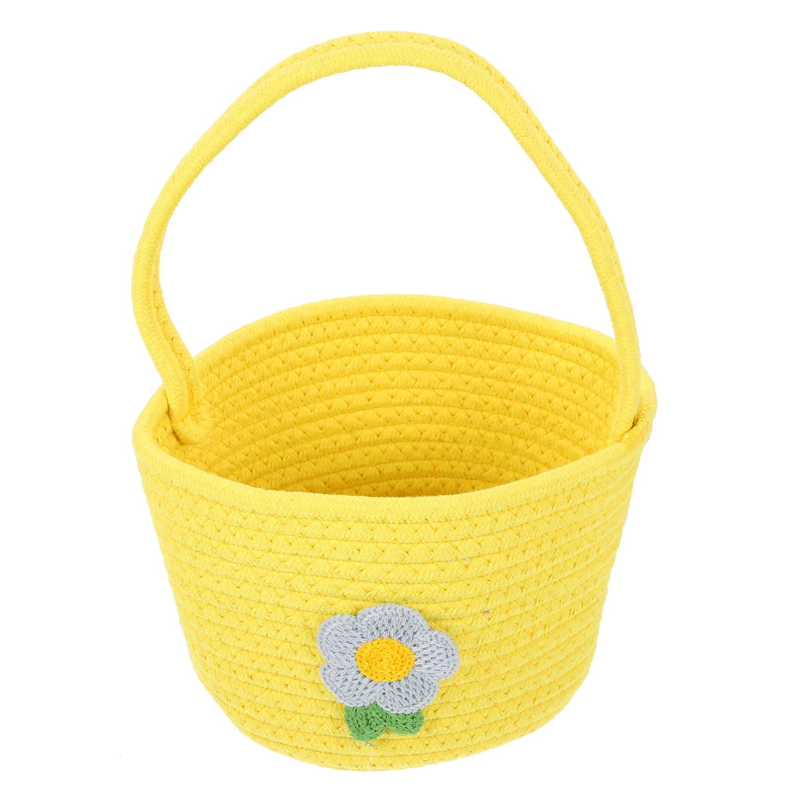 

Basket Woven Picnichandles Children Fruit Storagebaskets Portable Kid Cute Holder Multipurpose Rope Handheld