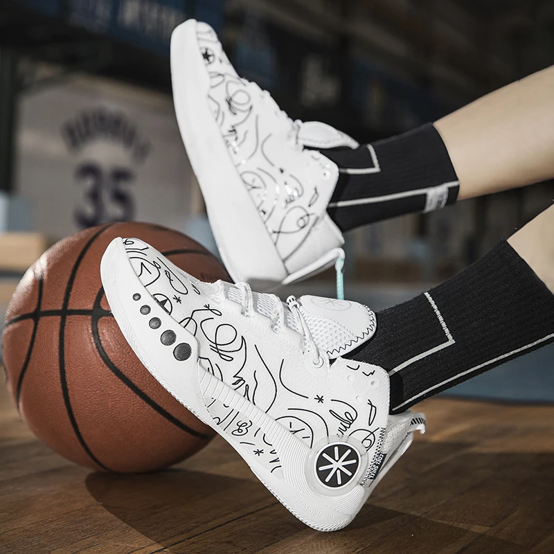 New Professional Blue Basketball Sneakers Men Women Designer Basket Sports Shoes Men Non-slip Bounce Athletic Sneakers Male