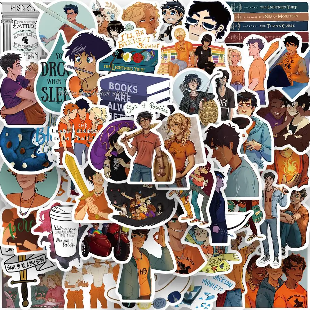 

10/50PCS Percy Jackson Stickers Nostalgia DIY 2022 Arrivals Harajuku Cafe Motorcycle Wall Decor Funny for Decals Wall Sticker