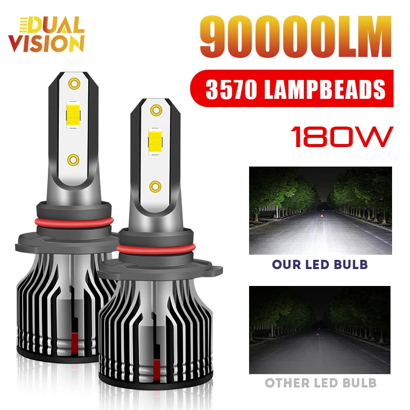 

180W 90000LM H7 LED Light Bulb CANBUS H4 H1 H8 H9 H11 Led Headlights Mini Fog Lights 9012 9005 HB3 9006 HB4 12V Auto Fog Lamp