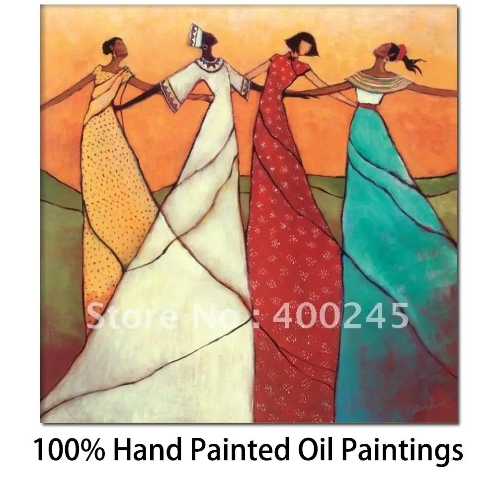 

Абстрактная картина маслом на холсте Танцующая Африканская женщина современное искусство ручной работы для спальни декор для стен высокое качество квадратный