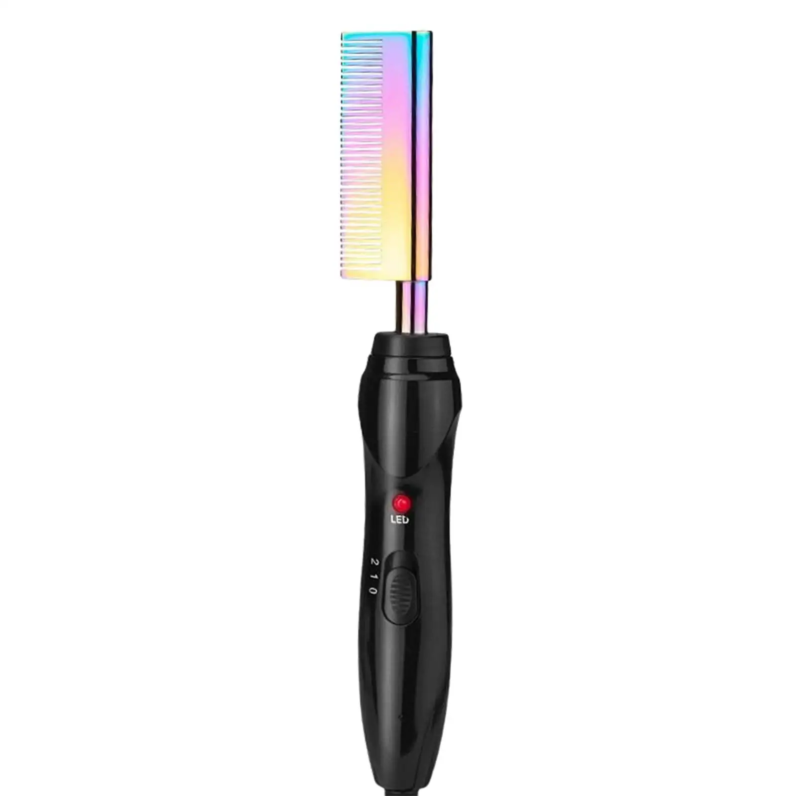 

Hair Straightener Comb Brush 2-In-1 Dual-Purpose Anti-Scalding 2-Speed Adjustment Straight Volume Comb US Plug Natural Hair Men