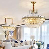 modern round led gold crystal chandelier lighting for living room cristal lustre hanging rectangle chandeliers indoor lights