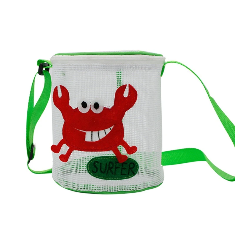 Q6PD Baby Bath Toy 3D Storage Organiser with Adjustable Carrying Straps for Hanging Summer Vacation Shell Bags High Grade Kit