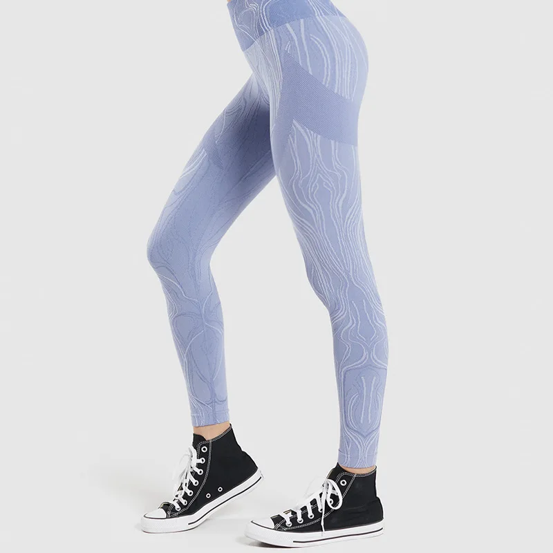 High Waist Legging Breathable Gym Fitness Push Up Clothing Leggings for Women Tie-dyed Tights Yoga Pants for Women Seamless Pant