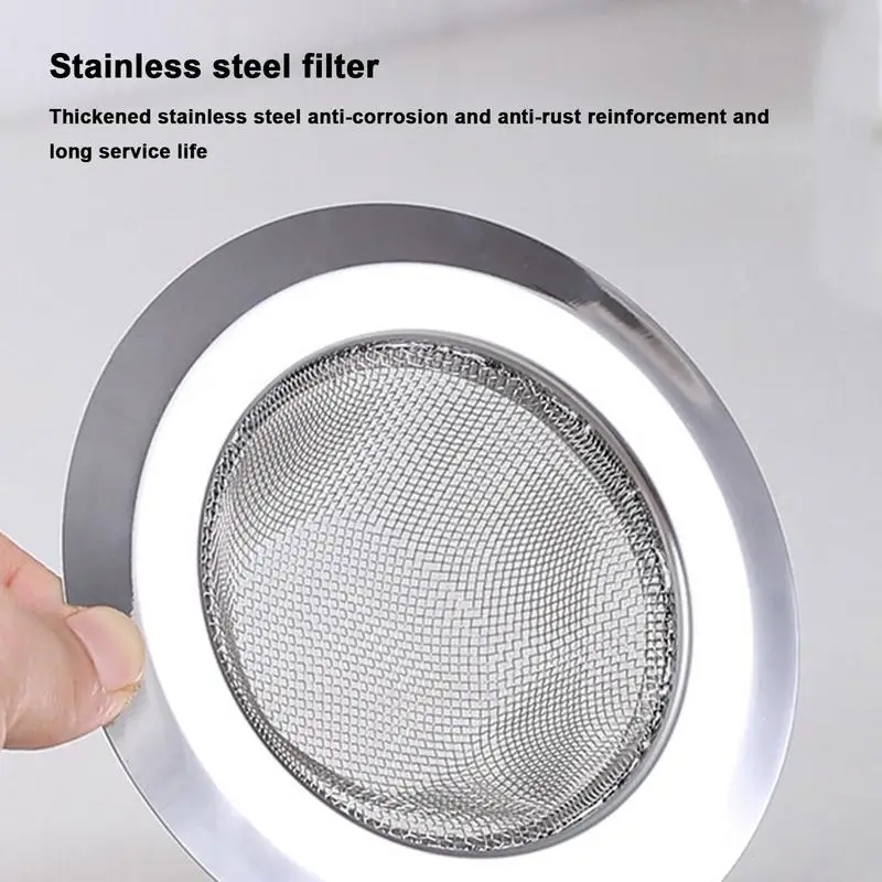 

Kitchen Sink Strainer Stainless Steel Mesh Sink Strainer Filter Bathroom Sink Strainer Hair Catcher Kitchen Bathroom Accessories