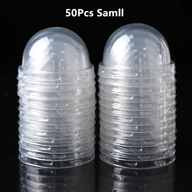 

50 Шт. Пластиковые Подставки Для Кексов С Прозрачными Крышками, Подставки Для Тортов Для Выпечки Кексов, 8 См