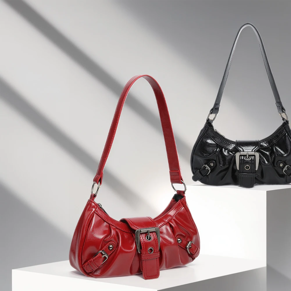 Женская сумка-хобо из ПУ кожи с магнитной застежкой