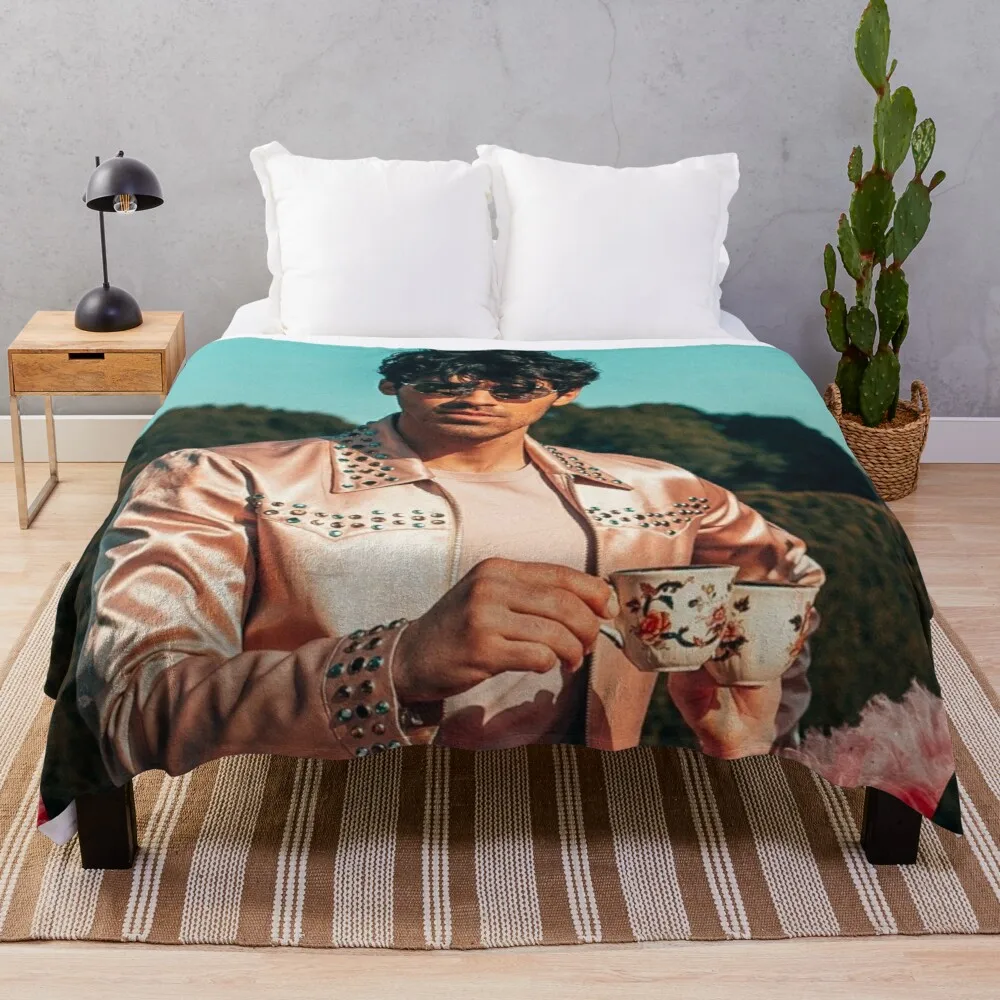 

Joe Jonas Throw Blanket luxury designer blanket couple sheep wool blanket knitted plaid vintage blanket