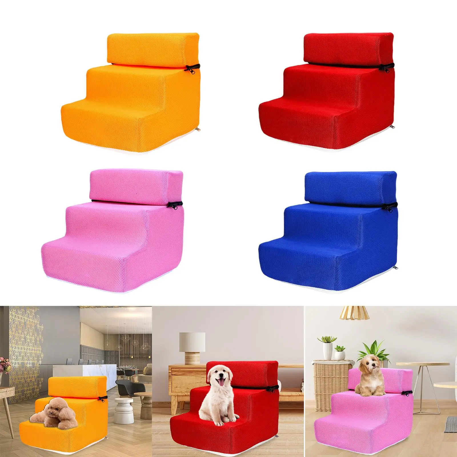 

Удобная лестница для собак, лестница, съемная Нескользящая моющаяся лестница для щенков, товары для домашних животных