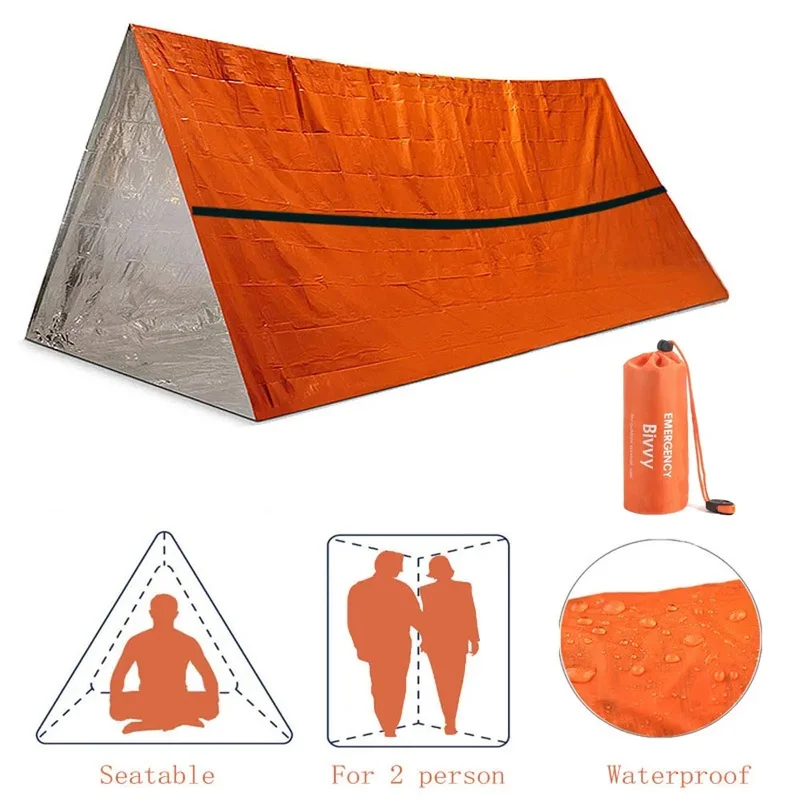 2-местное аварийное укрытие Bivy комплект палатки для выживания майларовая трубка
