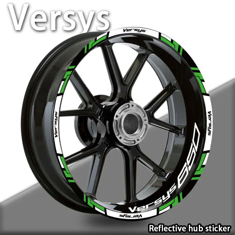 

Reflective Motorcycle Accessories Wheel Sticker Inside of Hub Decals Rim Stripe Tape For Kawasaki Versys 650 Versys 1000