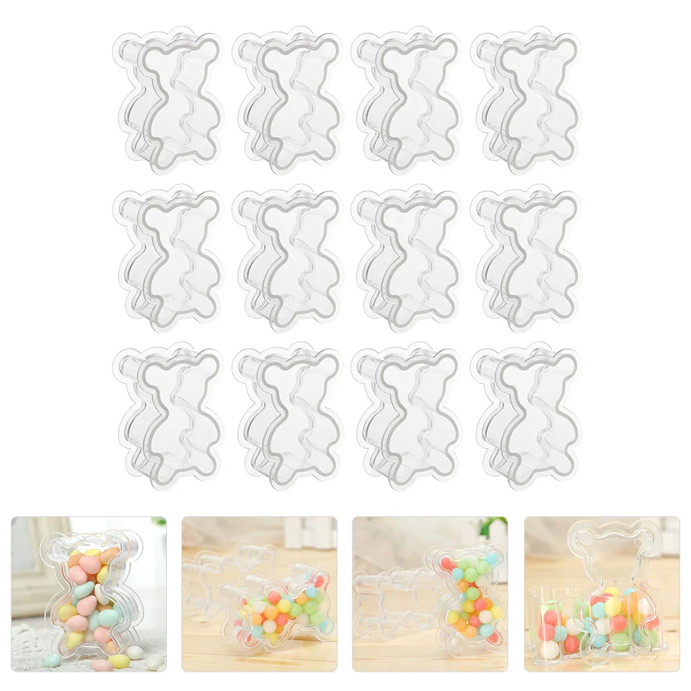 

Candy Box Clear Fillable Storage Boxes Ornaments Treat Cartoon Jar Candies Bottles Holdercontainersshaped Bottlechristmas