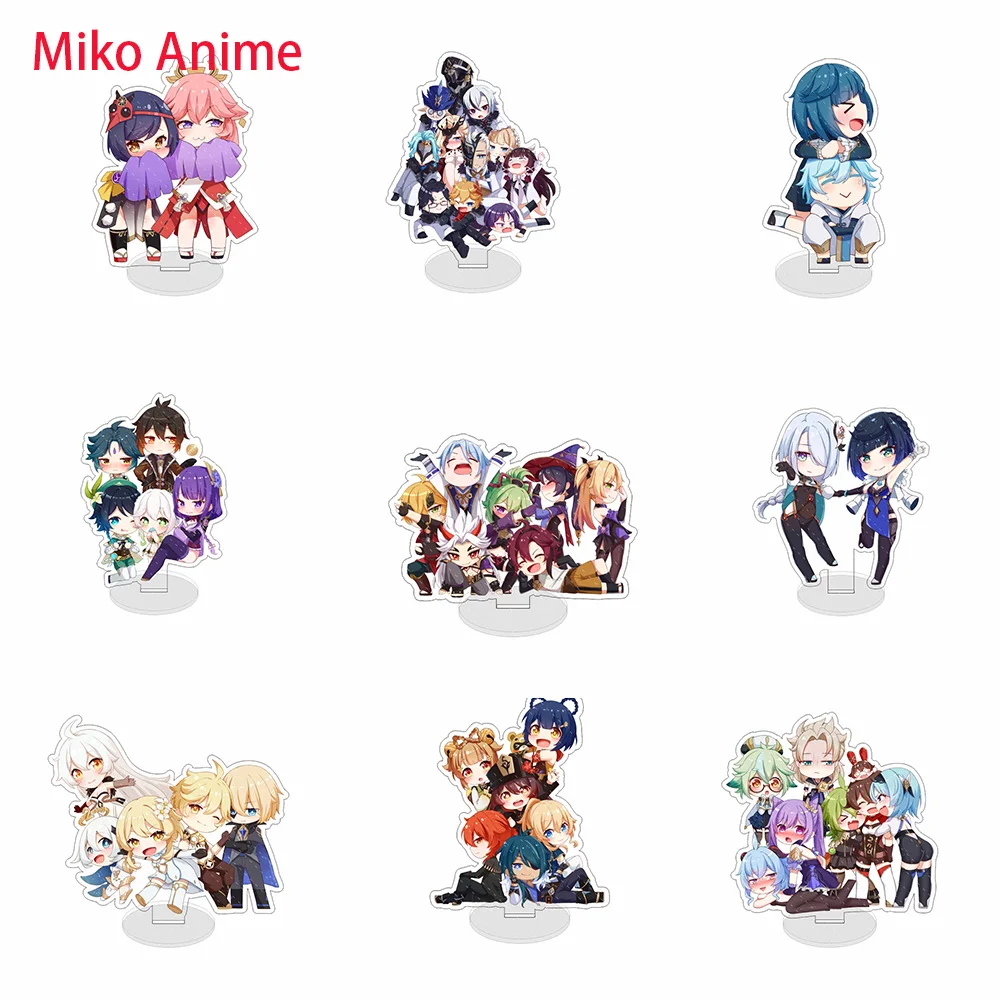 

Anime Figure Genshin Impact Zhongli Ayato Venti Xiao Yae Miko Yelan Acrylic Stand Model Plate Desk Decor Standing Sign Fans Gift