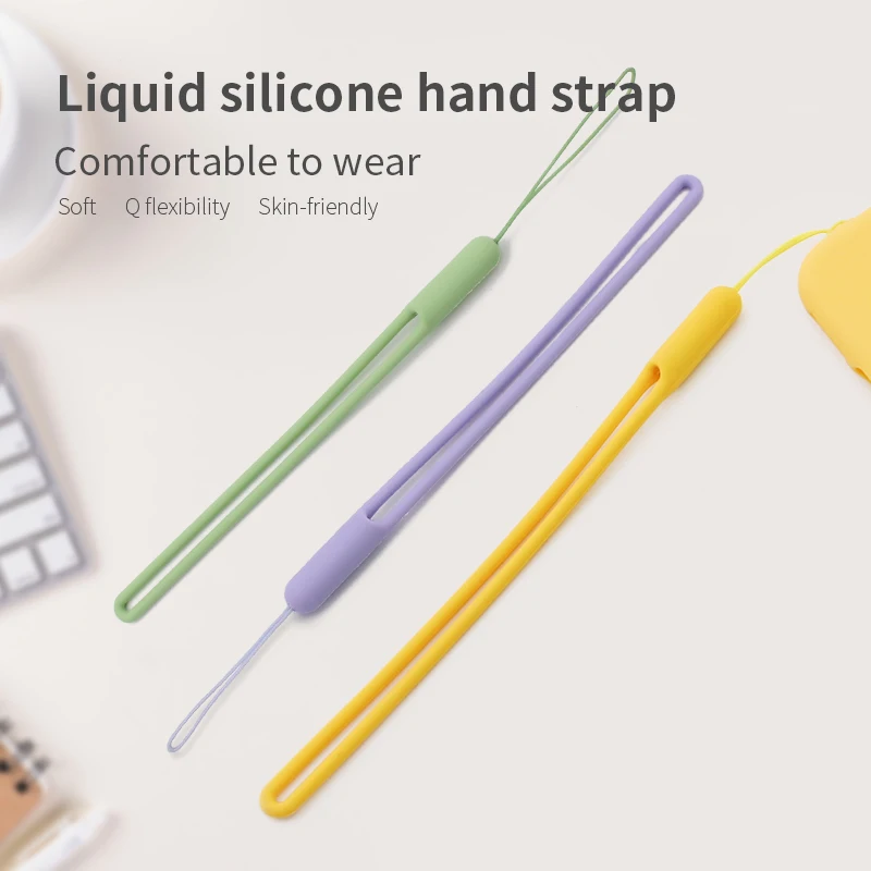 Silicone Cell Phone Lanyard For iPhone Xiaomi Holder Wrist Straps Keychain Camera Strap ID Card Gym USB Badge Cord Hanging Rope