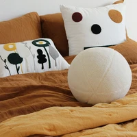 madream plush round wool cushion soft throw pillow velvet ball pillow nordic home decor sofa office chair cushion cute pillow