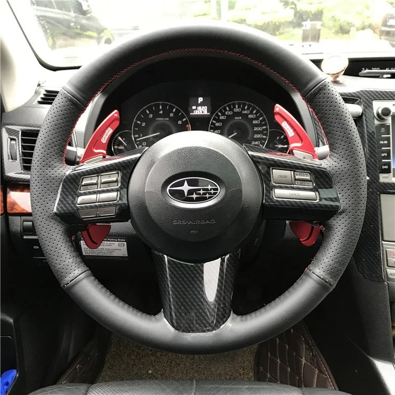 

For Subaru Forester Outback Legacy BRZ High-quality Hand-Stitched Leather Car Steering Wheel Cover Interior Car Accessories