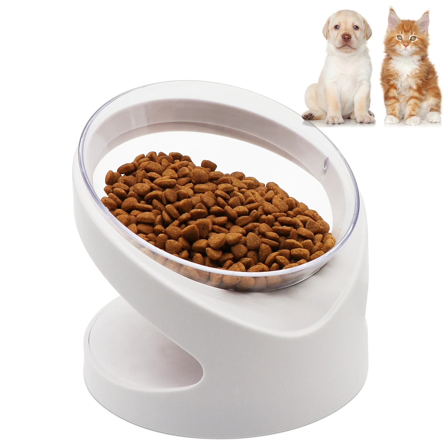 

New Pet Food Bowl for Dog Cat Feedind Bowl With Stand Protect Spine Feeder Kitty Plate Puppy Dish Drinking Bottle Dog Water Bowl