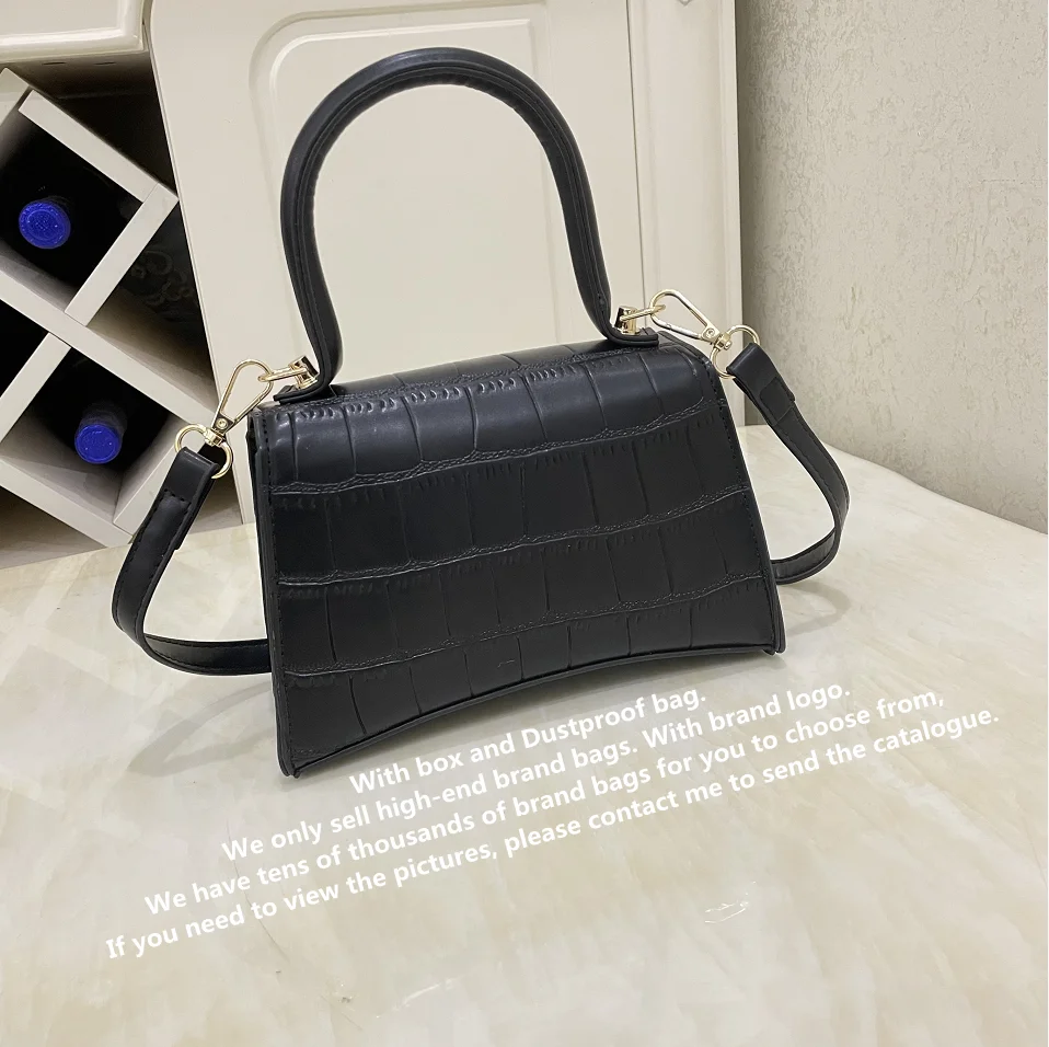 

High quality fashion designer leather bag new women's portable shoulder bag crocodile leather fashion classic 19cm 23cm