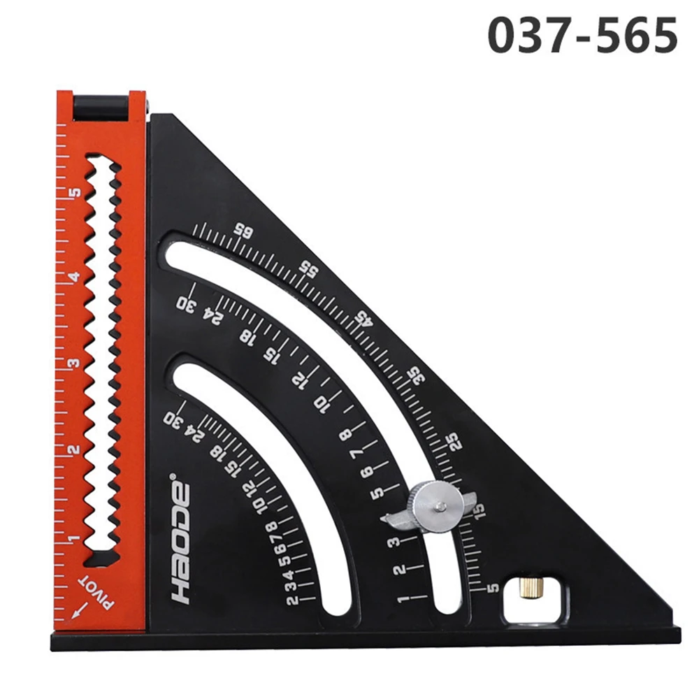 

High Precision Multi Function Aluminum Alloy Triangular Square Set Black Oxidation Metal Ruler Protractor Triangle