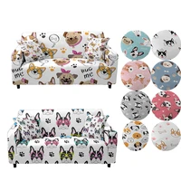 pet print sofa cover for living room all inclusive elastic slipcover couch cover corner sofa cover anti dust machine washable
