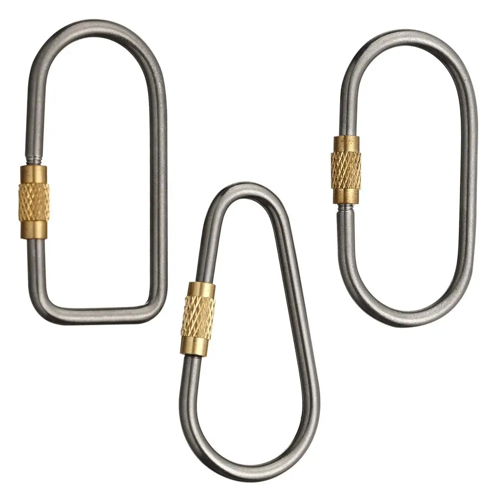 

Tool Circle Creative Buckle Backpack Buckle Outdoor Camping Carabiner TC4 Titanium Keychain Lightweight Hanging Buckle