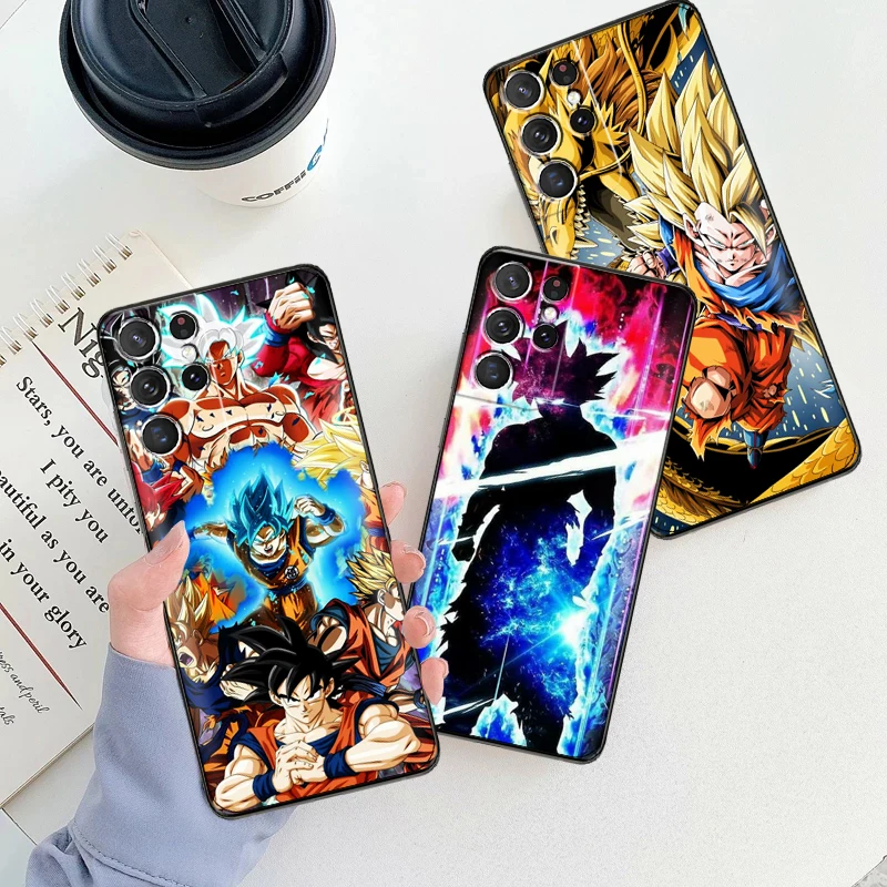 

Japan Anime Dragon Ball Goku Phone Case For Samsung Galaxy S22 S21 S20 Ultra FE 5G S22 S10 10E S9 Plus Liquid Silicon