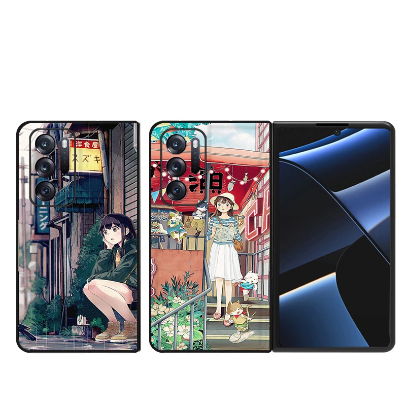 

Find N Funda Case for Oppo Find N findn Cartoon Sweet Girl Pattern PU Leather Coque Protection Mobile Phone Case Cover Find N