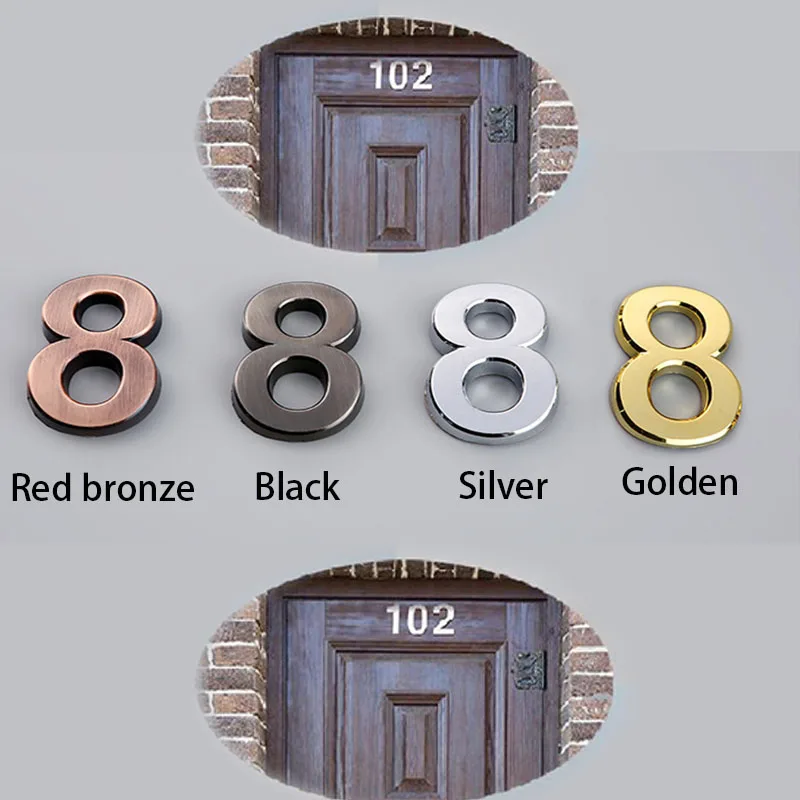 

Self Adhesive 3D House Number Outdoor Sign Letter Digit Apartment Hotel Office Door Address Plate Street Number Stickers Sign