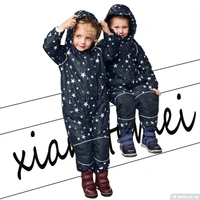 40 harbin russian childrens one piece ski suit plus velvet quilted thick windproof waterproof men and women super thick